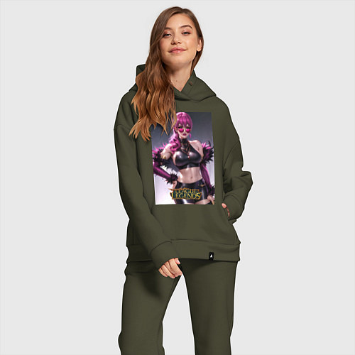 Женский костюм оверсайз Akali Kda League Of Legends / Хаки – фото 2