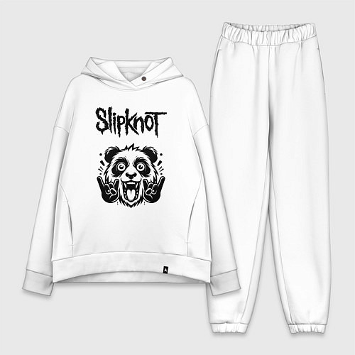 Женский костюм оверсайз Slipknot - rock panda / Белый – фото 1