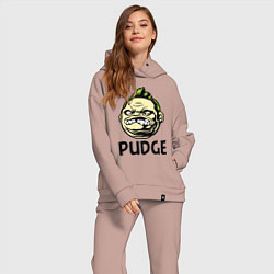 Женский костюм оверсайз Pudge Face, цвет: пыльно-розовый — фото 2