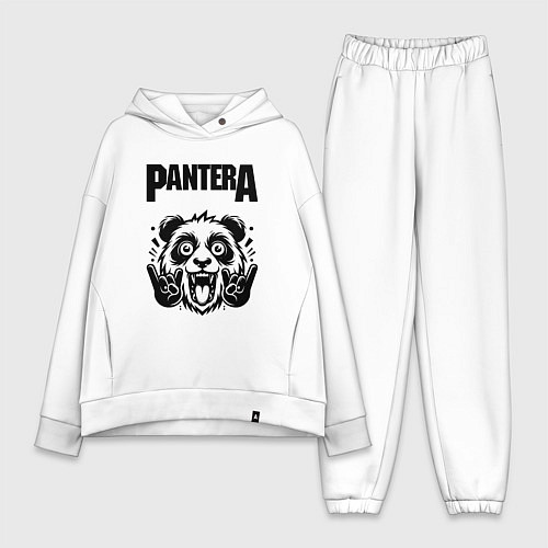 Женский костюм оверсайз Pantera - rock panda / Белый – фото 1