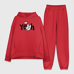 Женский костюм оверсайз Oh yeah, цвет: красный