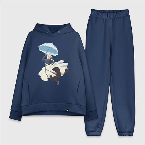 Женский костюм оверсайз Вайолет Эвергарден автозапоминающая кукла / Тёмно-синий – фото 1