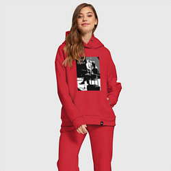 Женский костюм оверсайз Chet Baker in concert, цвет: красный — фото 2