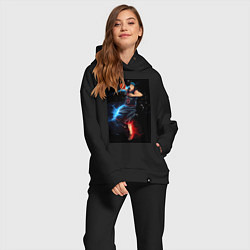 Женский костюм оверсайз Баскетбол Куроко Дайки Аоминэ, цвет: черный — фото 2