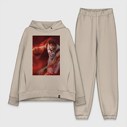 Женский костюм оверсайз Баскетбол Тайга Кагами, цвет: миндальный