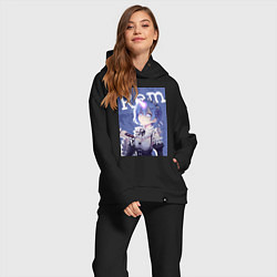 Женский костюм оверсайз Рем близняшка горничная, цвет: черный — фото 2