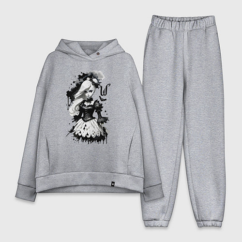 Женский костюм оверсайз Baby witch - fantasy ai art / Меланж – фото 1