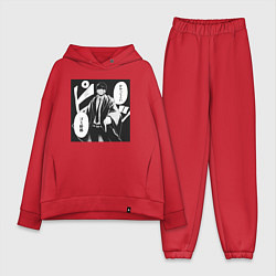 Женский костюм оверсайз Мэш Бёрндэд, цвет: красный