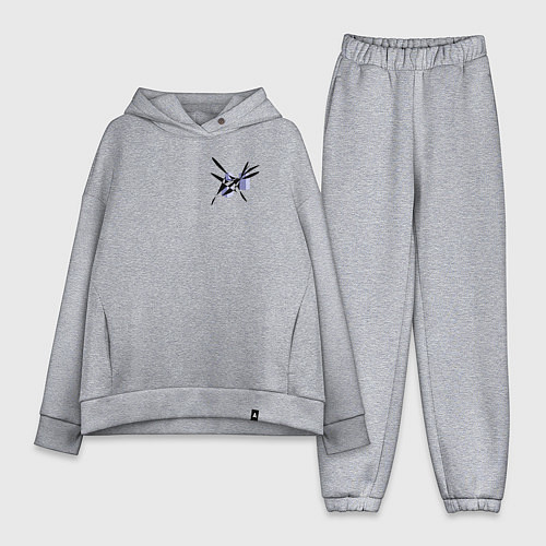 Женский костюм оверсайз Shadow fall / Меланж – фото 1