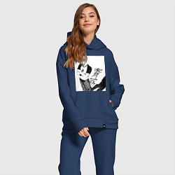 Женский костюм оверсайз Эйкити Онидзука учитель, цвет: тёмно-синий — фото 2