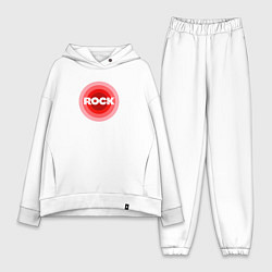 Женский костюм оверсайз Рок ретро в красном, цвет: белый