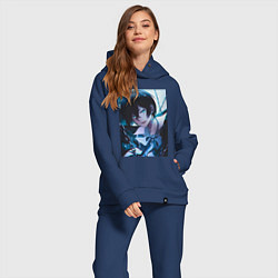 Женский костюм оверсайз Ванитас мемуар, цвет: тёмно-синий — фото 2