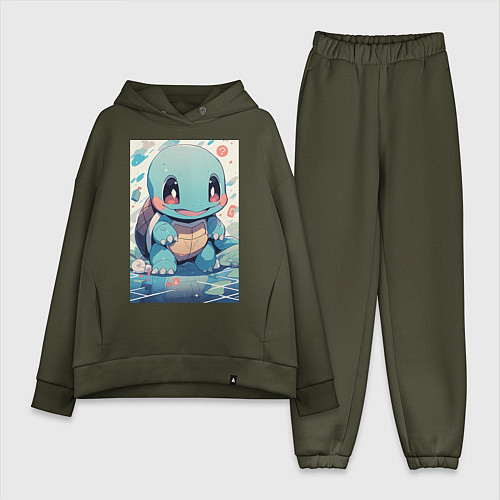 Женский костюм оверсайз Покемон Сквиртл / Хаки – фото 1