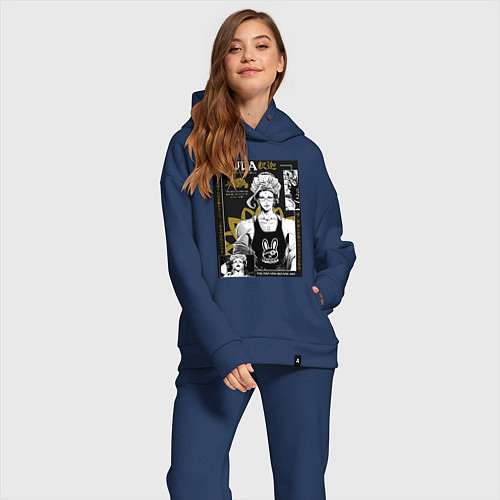 Женский костюм оверсайз Повесть о конце света Будда бог просветления / Тёмно-синий – фото 2