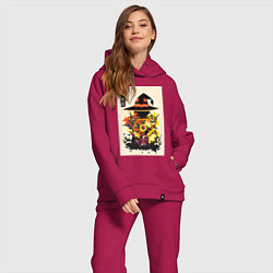 Женский костюм оверсайз Этот замечательный мир Мэгумин, цвет: маджента — фото 2