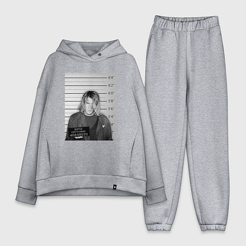 Женский костюм оверсайз Курт Кобейн арестован / Меланж – фото 1