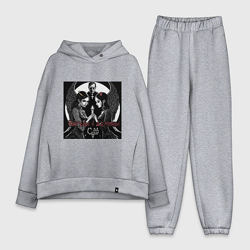 Женский костюм оверсайз Ангелы и демоны - Скелеты в шкафу / Меланж – фото 1