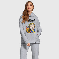 Женский костюм оверсайз Vault boy and shepherd, цвет: меланж — фото 2