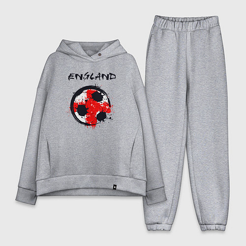 Женский костюм оверсайз Football England / Меланж – фото 1