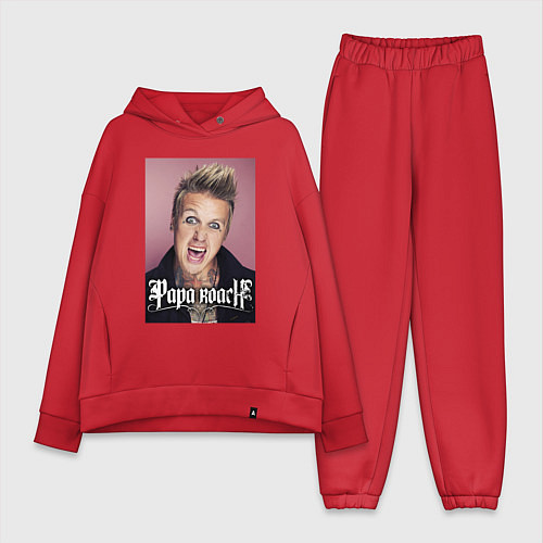 Женский костюм оверсайз Papa Roach - Jacoby Shaddix / Красный – фото 1
