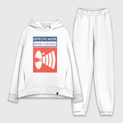 Женский костюм оверсайз Depeche Mode - Music for the masses merch, цвет: белый