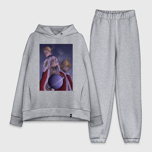 Женский костюм оверсайз Чёрный клевер Юлиус король магов / Меланж – фото 1