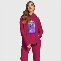 Женский костюм оверсайз Violet tardis, цвет: маджента — фото 2