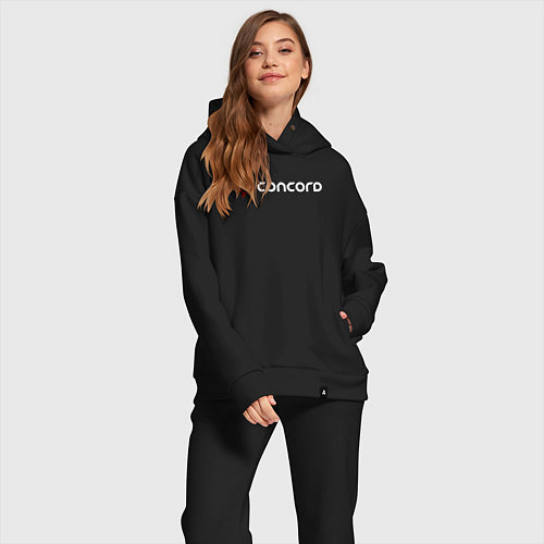 Женский костюм оверсайз Concord logo game / Черный – фото 2