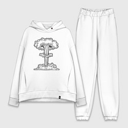 Женский костюм оверсайз Boom, цвет: белый