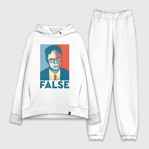 Женский костюм оверсайз Dwight false - офис / Белый – фото 1