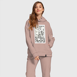 Женский костюм оверсайз Девятые врата In vain Антихрист AT, цвет: пыльно-розовый — фото 2