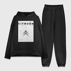 Женский костюм оверсайз Citroen логотип, цвет: черный