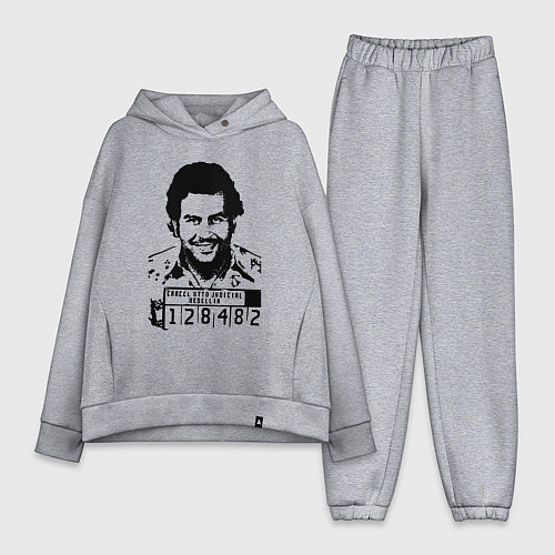 Женский костюм оверсайз Pablo escobar in the jail / Меланж – фото 1