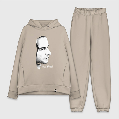 Женский костюм оверсайз Dave Gahan from depeche mode face / Миндальный – фото 1