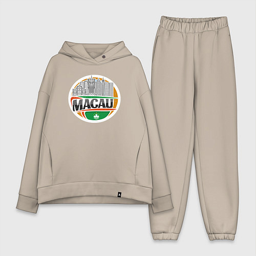 Женский костюм оверсайз Макао / Миндальный – фото 1