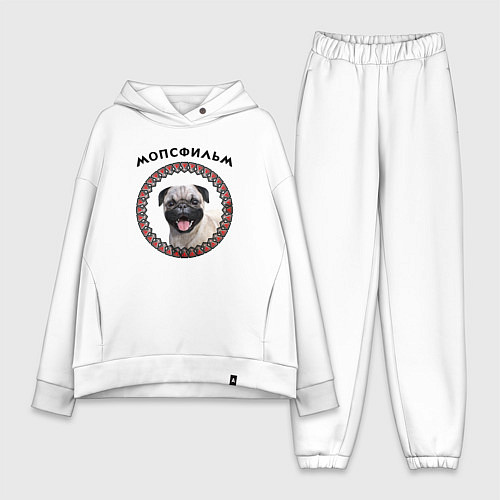 Женский костюм оверсайз Мопсфильм / Белый – фото 1