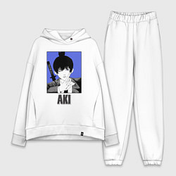 Женский костюм оверсайз Человек-бензопила Aki, цвет: белый