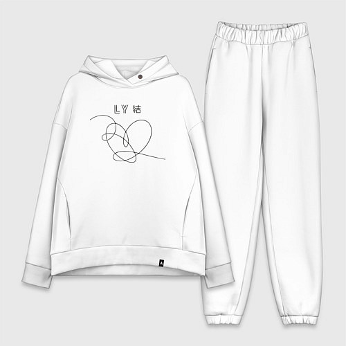 Женский костюм оверсайз BTS Love / Белый – фото 1