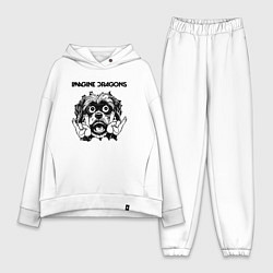 Женский костюм оверсайз Imagine Dragons - rock dog, цвет: белый