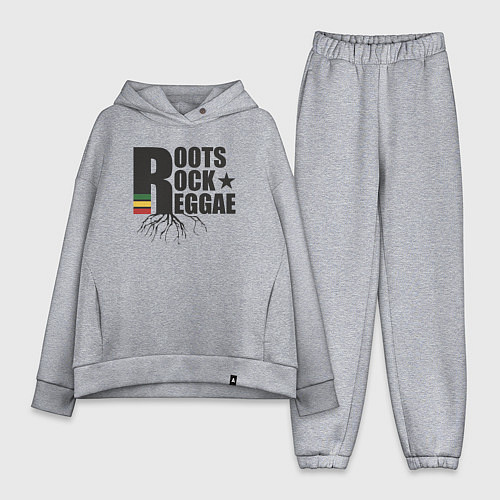 Женский костюм оверсайз Корни рок регги / Меланж – фото 1