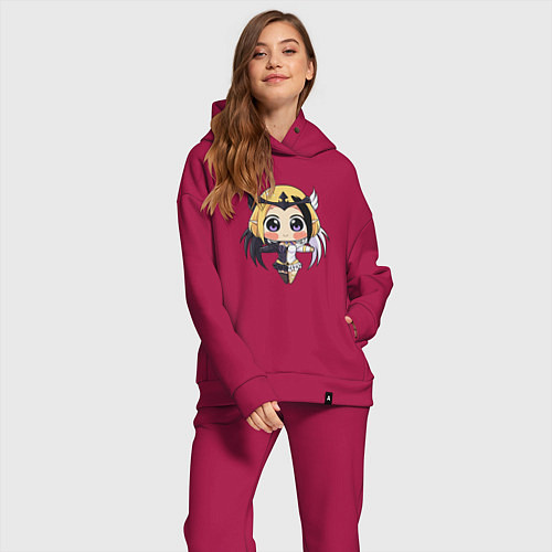 Женский костюм оверсайз Люнокс / Маджента – фото 2