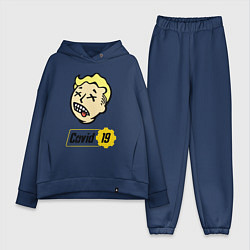 Женский костюм оверсайз Vault boy - covid 19, цвет: тёмно-синий