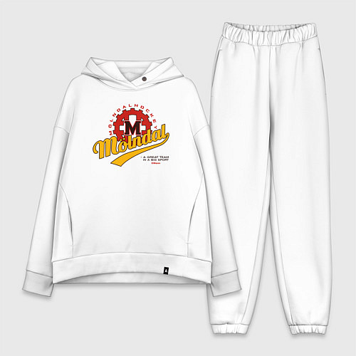 Женский костюм оверсайз Molndal hockey / Белый – фото 1