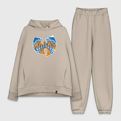 Женский костюм оверсайз Wu-tang knicks / Миндальный – фото 1