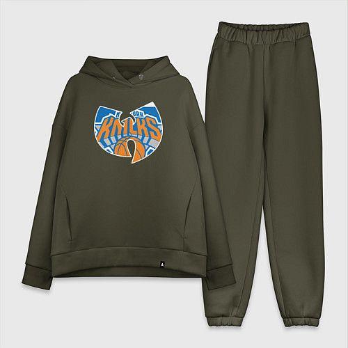 Женский костюм оверсайз Wu-tang knicks / Хаки – фото 1