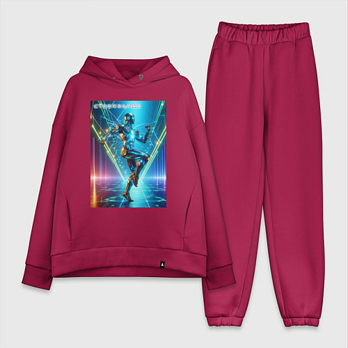 Женский костюм оверсайз Cool cyber dancer - neon glow / Маджента – фото 1