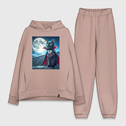 Женский костюм оверсайз Чёрный кот вампир - хэллоуин