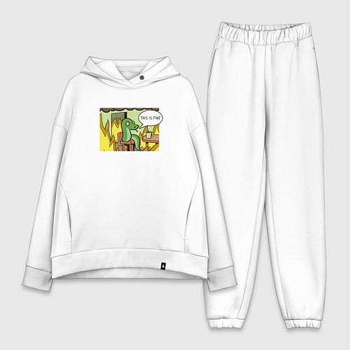 Женский костюм оверсайз This is fine - 2025 / Белый – фото 1