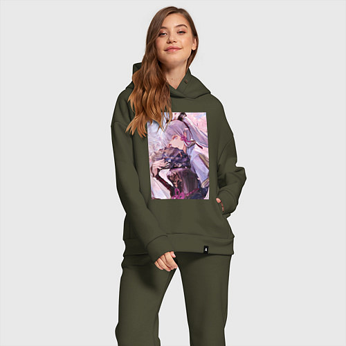 Женский костюм оверсайз Геншин Камисато Аяка / Хаки – фото 2