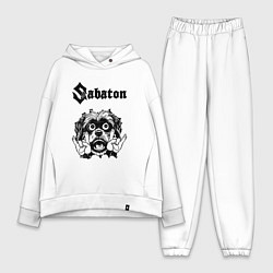 Женский костюм оверсайз Sabaton - rock dog, цвет: белый